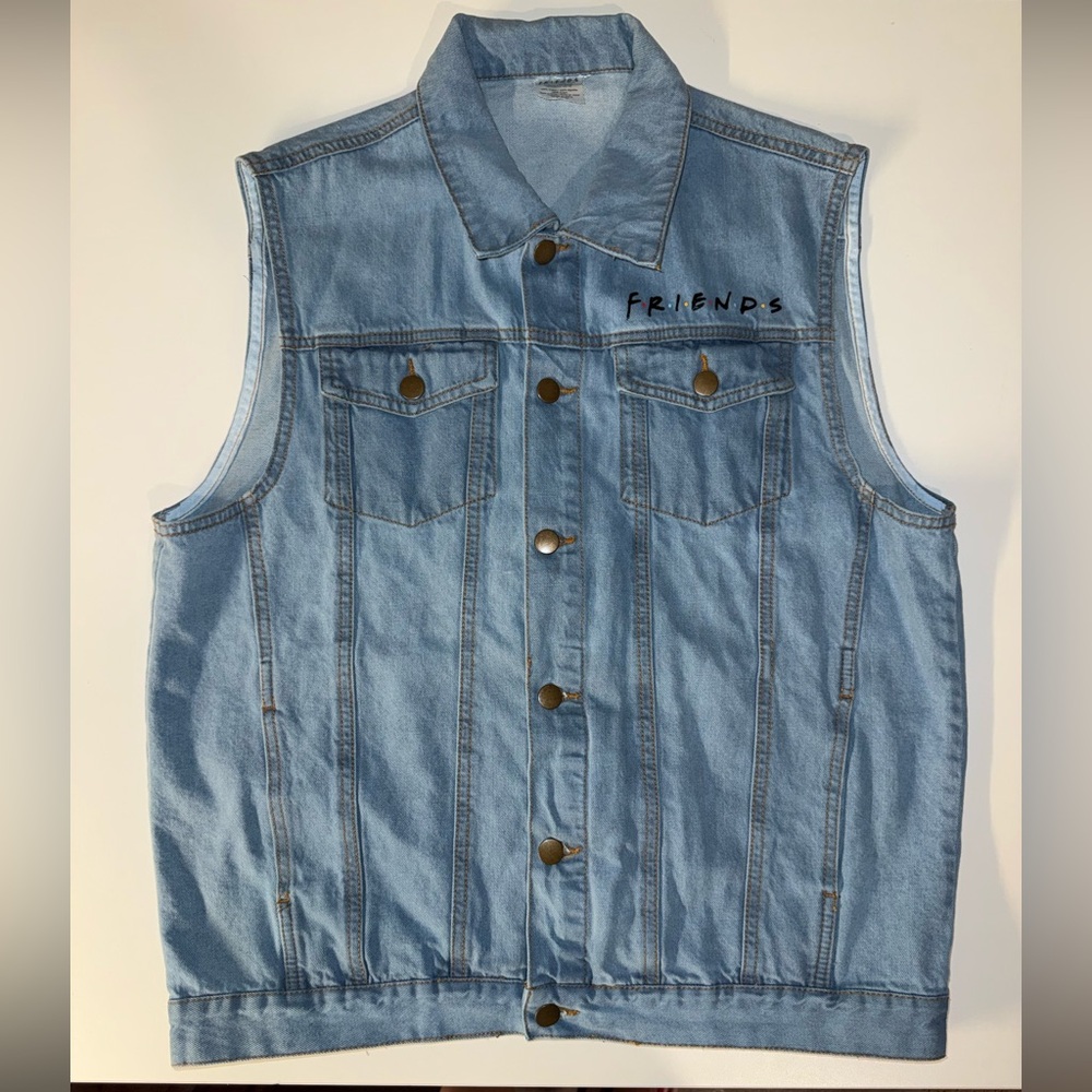 FRIENDS Light Blue Denim Vest